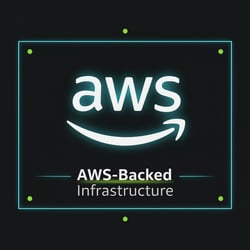 AWS black background badge AWS black background badge